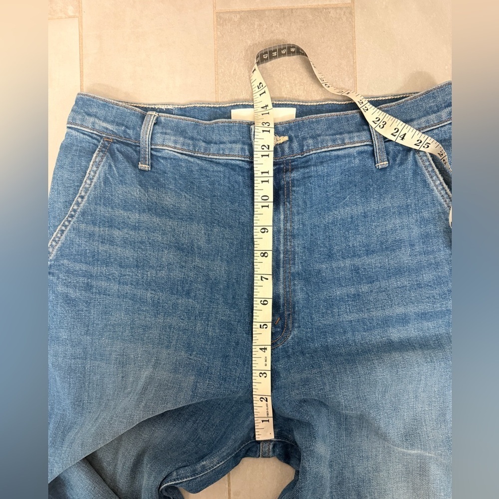 MOTHER Superior High Waisted Spinner Prep Skimp Flash Back Blue Size 33 - Picture 12 of 13